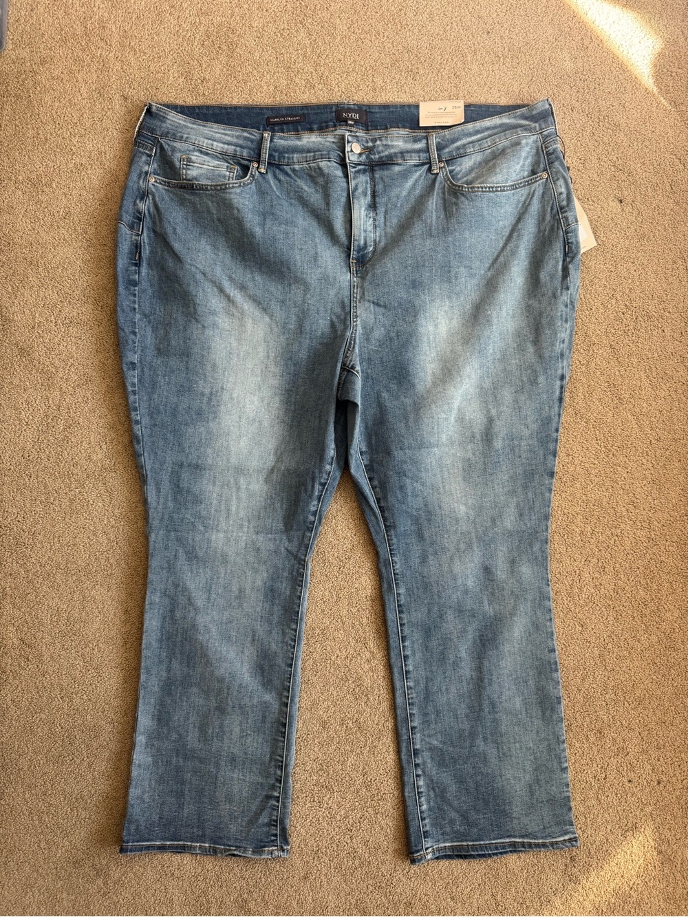 NYDJ Women's Straight-Leg Jeans in Light Blue Wash
